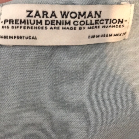 Zara off-shoulder chambray-denim top - Picture 3 of 3